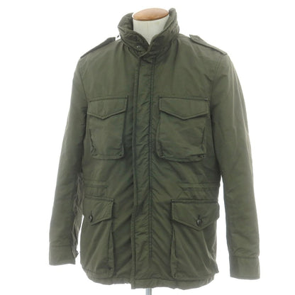 【中古】エディフィス EDIFICE ポリエステルナイロン M-65 中綿入り ミリタリージャケット オリーブグリーン【 48 】【 状態ランクC 】【 メンズ 】