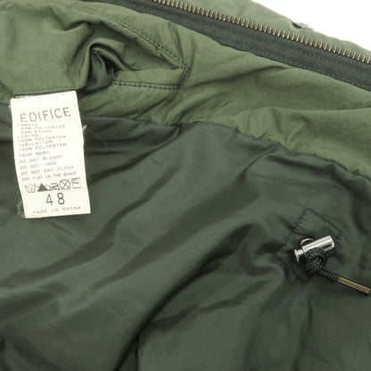 【中古】エディフィス EDIFICE ポリエステルナイロン M-65 中綿入り ミリタリージャケット オリーブグリーン【 48 】【 状態ランクC 】【 メンズ 】