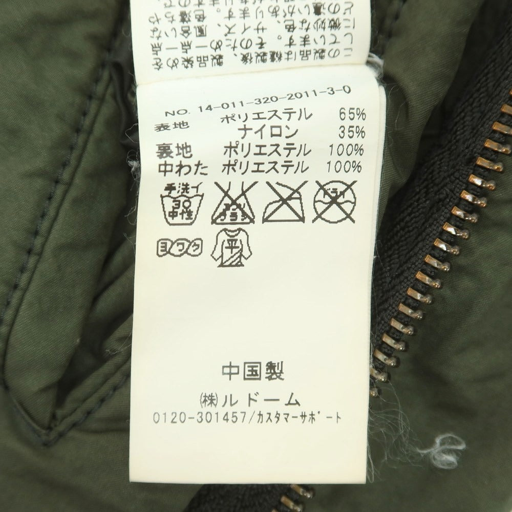 【中古】エディフィス EDIFICE ポリエステルナイロン M-65 中綿入り ミリタリージャケット オリーブグリーン【 48 】【 状態ランクC 】【 メンズ 】