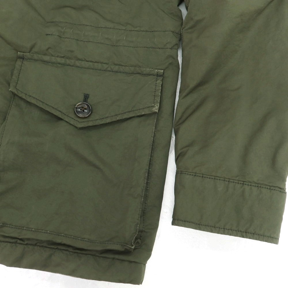 【中古】エディフィス EDIFICE ポリエステルナイロン M-65 中綿入り ミリタリージャケット オリーブグリーン【 48 】【 状態ランクC 】【 メンズ 】