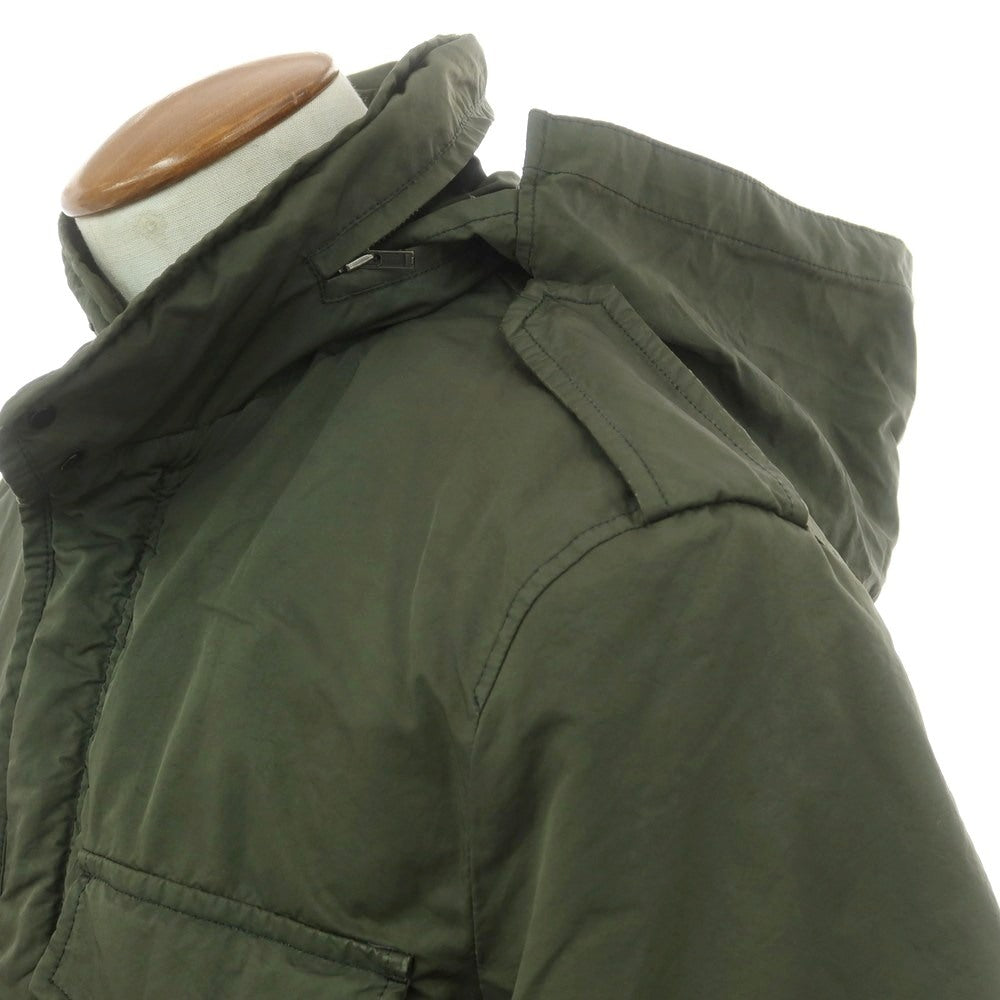 【中古】エディフィス EDIFICE ポリエステルナイロン M-65 中綿入り ミリタリージャケット オリーブグリーン【 48 】【 状態ランクC 】【 メンズ 】