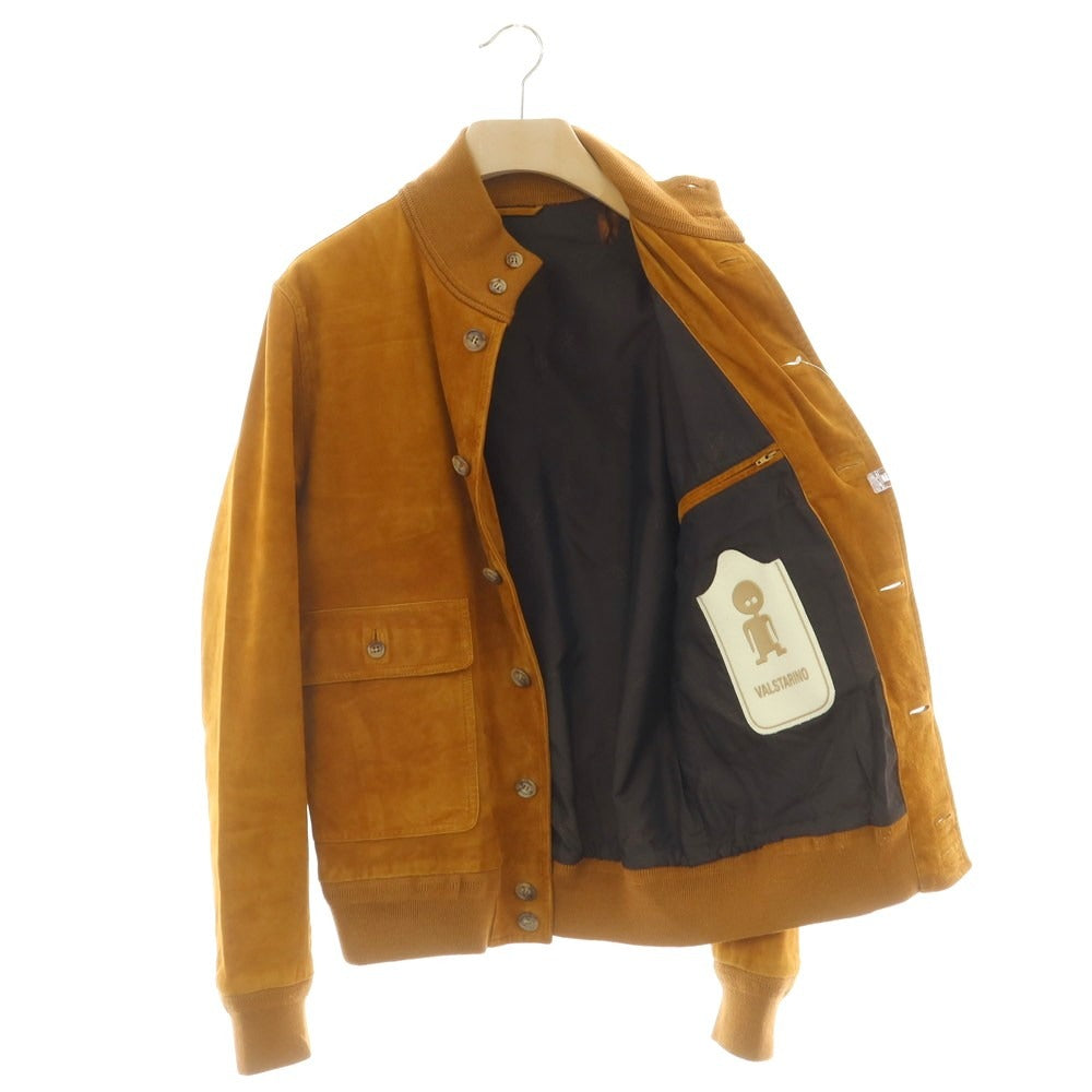【中古】ヴァルスター Valstar ゴートスエード バルスタリーノブルゾン ブラウンオレンジ【 48 】【 状態ランクD 】【 メンズ 】