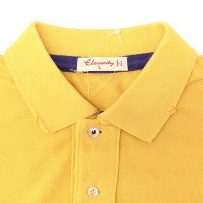 [Used] eleventy cotton pique short sleeve polo shirt yellow [L] [Condition rank C] [Men&