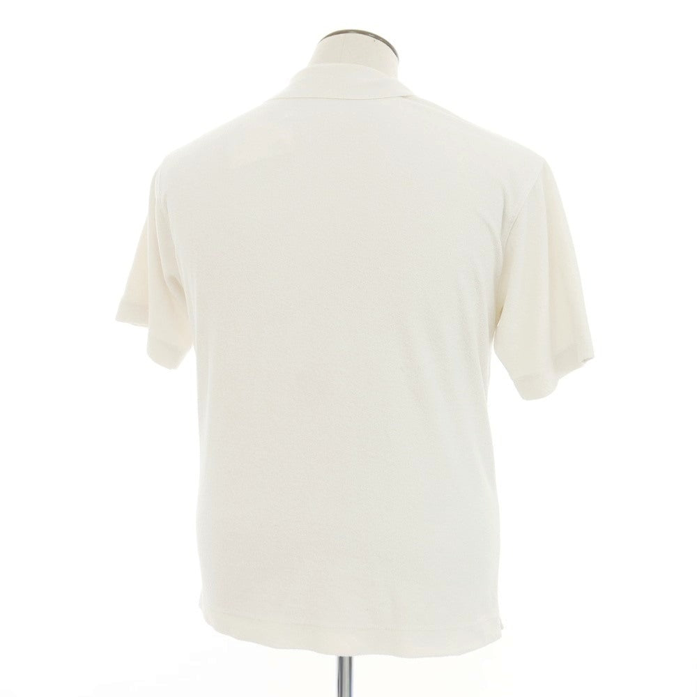 [Used] UNITED ARROWS Cotton Polyester Pile Skipper Short Sleeve Polo Shirt Off White [L] [Condition Rank C] [Men&