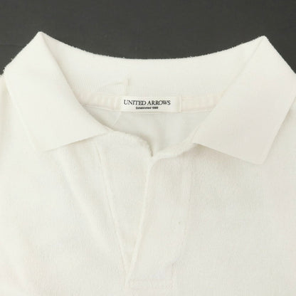 [Used] UNITED ARROWS Cotton Polyester Pile Skipper Short Sleeve Polo Shirt Off White [M] [Condition Rank C] [Men&