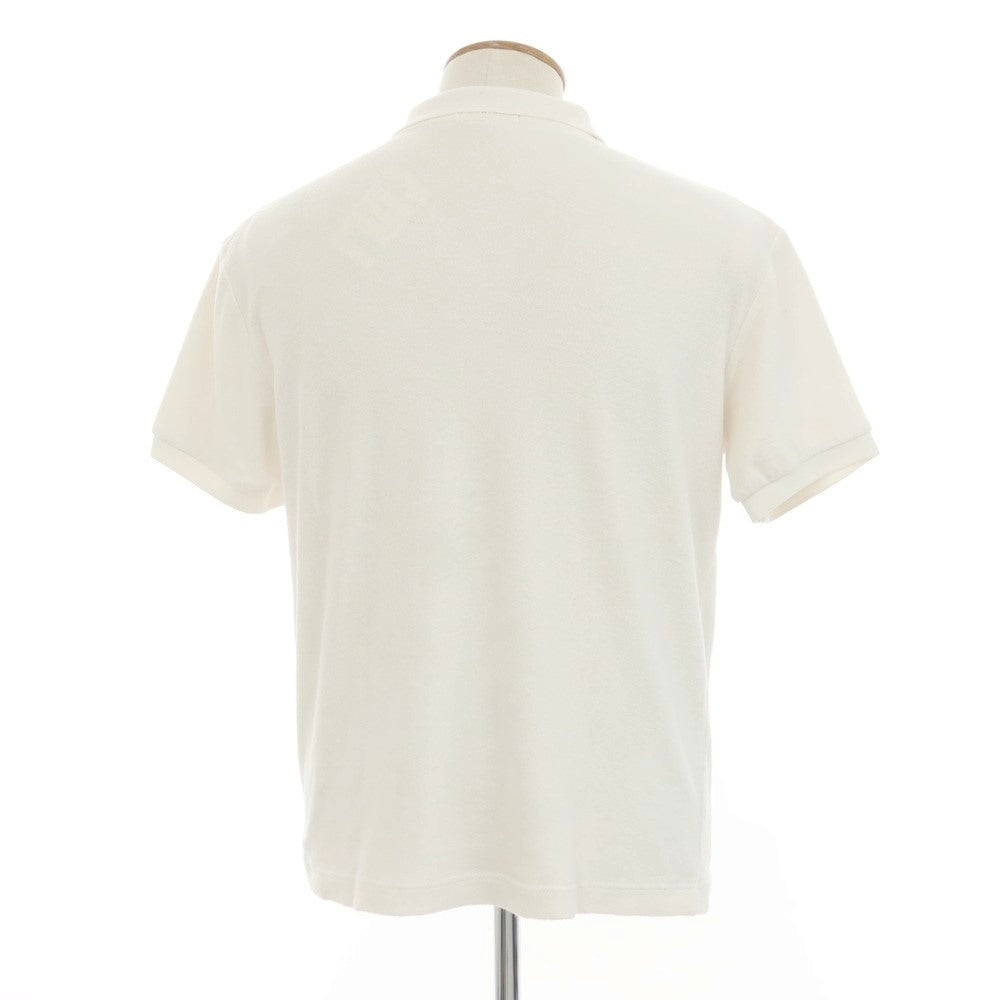 [Used] UNITED ARROWS Cotton Nylon Pile Skipper Short Sleeve Polo Shirt Off White [M] [Condition Rank C] [Men&