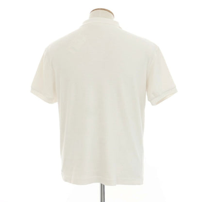 [Used] UNITED ARROWS Cotton Nylon Pile Skipper Short Sleeve Polo Shirt Off White [M] [Condition Rank C] [Men&