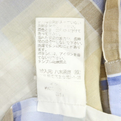 [Used] ORIAN Cotton Polyester Check Horizontal Collar Casual Shirt Yellow x Blue [39] [Condition Rank B] [Men&