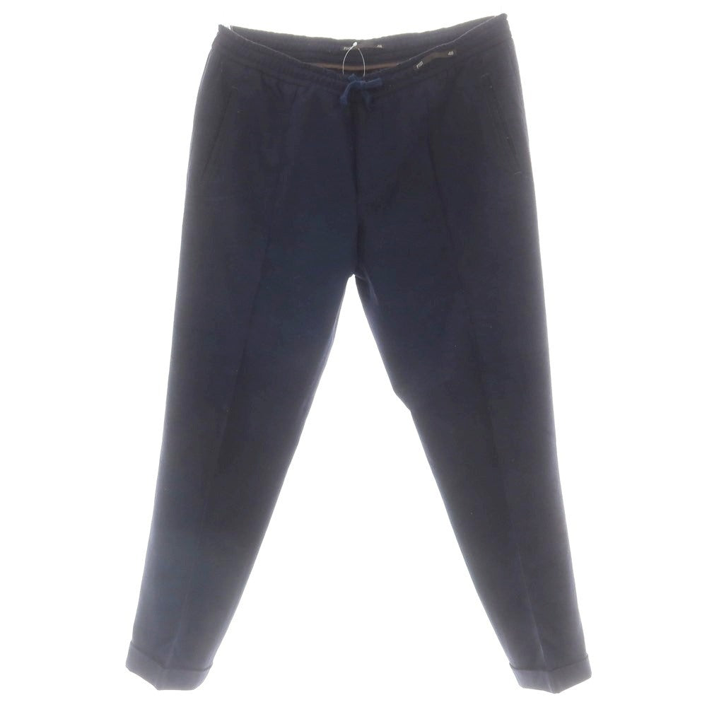 【中古】ピーティーゼロウーノ PT01 SEATTLE ストレッチ ウールナイロン イージースラックスパンツ ネイビー【 48 】【 状態ランクC 】【 メンズ 】