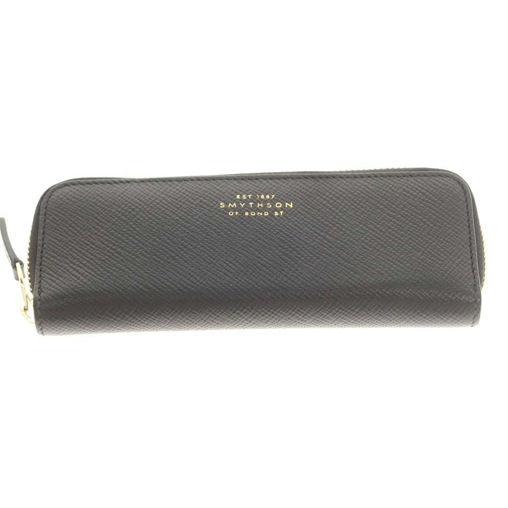 【中古】スマイソン SMYTHSON 型押しレザー ペンケース ブラック【 状態ランクB 】【 メンズ 】