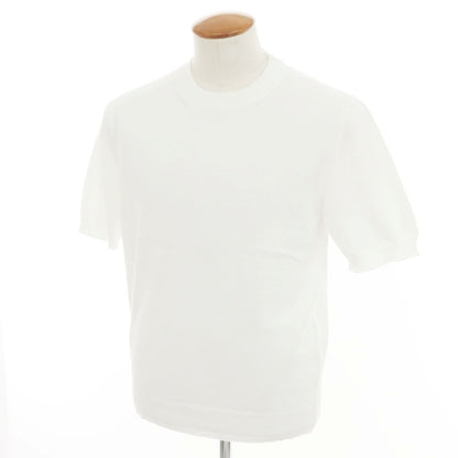 [Used] Buffy High Gauge Cotton Crew Neck Short Sleeve Pullover Knit White [48] [Condition Rank A] [Men&