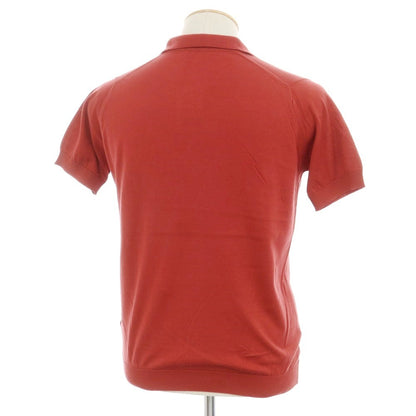 [Used] John Smedley JOHN SMEDLEY High gauge cotton skipper short sleeve polo knit red [S] [Condition rank A] [Men&