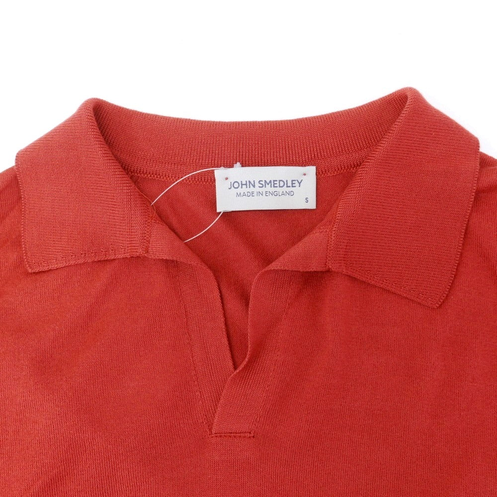 [Used] John Smedley JOHN SMEDLEY High gauge cotton skipper short sleeve polo knit red [S] [Condition rank A] [Men&