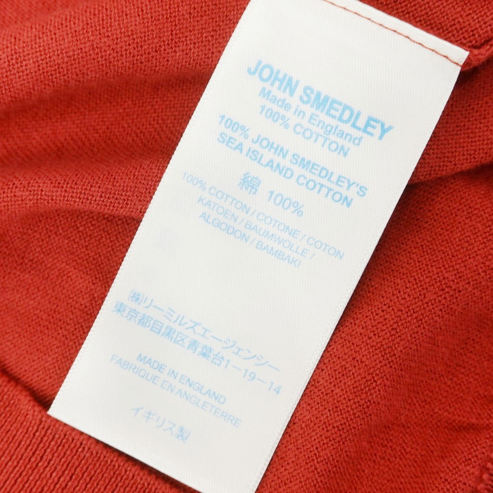[Used] John Smedley JOHN SMEDLEY High gauge cotton skipper short sleeve polo knit red [S] [Condition rank A] [Men&