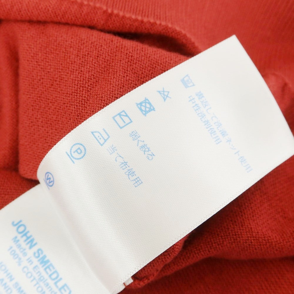 [Used] John Smedley JOHN SMEDLEY High gauge cotton skipper short sleeve polo knit red [S] [Condition rank A] [Men&