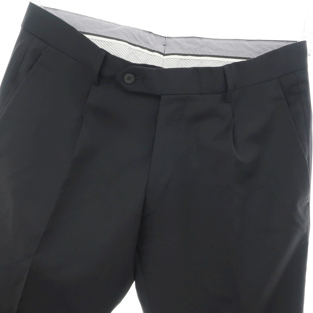 【中古】ルイジ ビアンキ マントヴァ Luigi Bianchi Mantova ウール ドレススラックスパンツ ブラック【 46 】【 状態ランクA 】【 メンズ 】