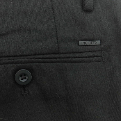 【中古】インコテックス スローウェア INCOTEX SLOWEAR TEKNOSARTORIAL ストレッチ ウール ドレススラックスパンツ ブラック【 48 】【 状態ランクA 】【 メンズ 】