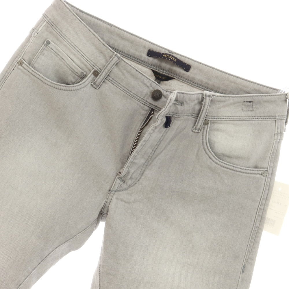 [New Outlet] INCOTEX BLUE DIVISION Slim Stretch Denim Pants Jeans Light Gray [32] [Condition Rank N-] [Men&