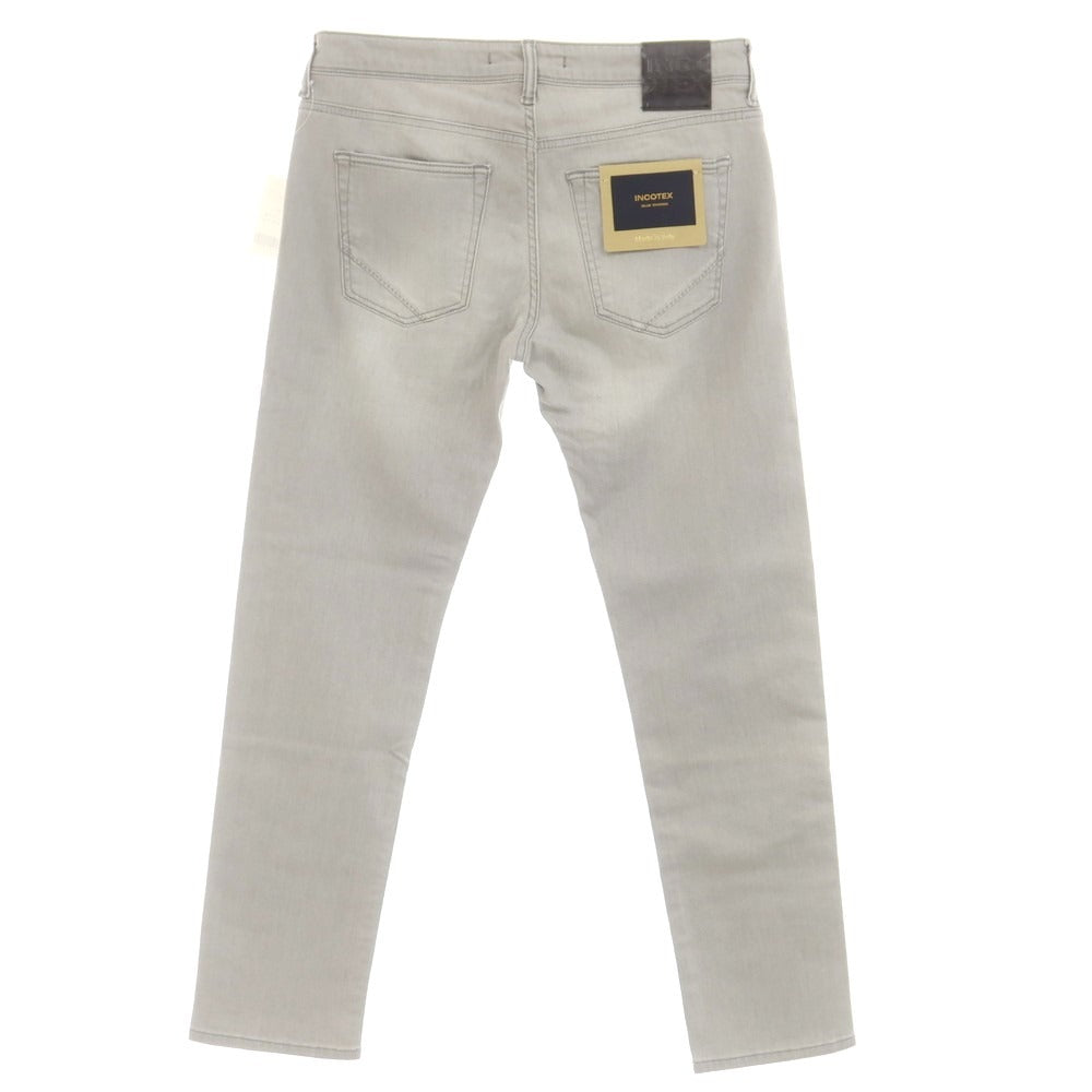 [New Outlet] INCOTEX BLUE DIVISION Slim Stretch Denim Pants Jeans Light Gray [32] [Condition Rank N-] [Men&