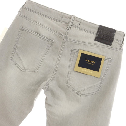 [New Outlet] INCOTEX BLUE DIVISION Slim Stretch Denim Pants Jeans Light Gray [32] [Condition Rank N-] [Men&