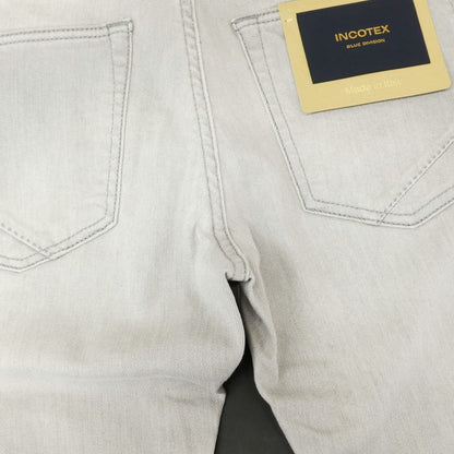 [New Outlet] INCOTEX BLUE DIVISION Slim Stretch Denim Pants Jeans Light Gray [32] [Condition Rank N-] [Men&