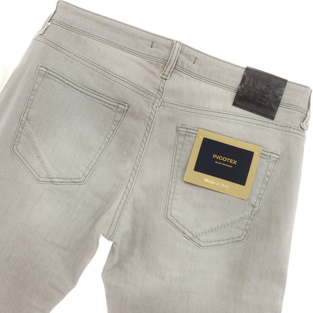 [New Outlet] INCOTEX BLUE DIVISION Slim Stretch Denim Pants Jeans Light Gray [33] [Condition Rank N-] [Men&