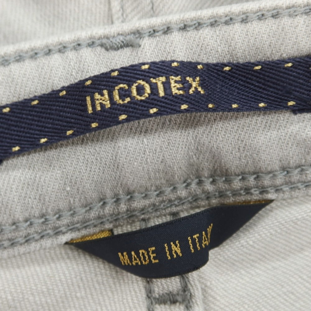 [New Outlet] INCOTEX BLUE DIVISION Slim Stretch Denim Pants Jeans Light Gray [33] [Condition Rank N-] [Men&