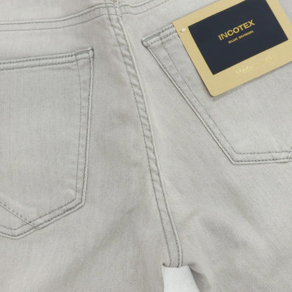 [New Outlet] INCOTEX BLUE DIVISION Slim Stretch Denim Pants Jeans Light Gray [33] [Condition Rank N-] [Men&