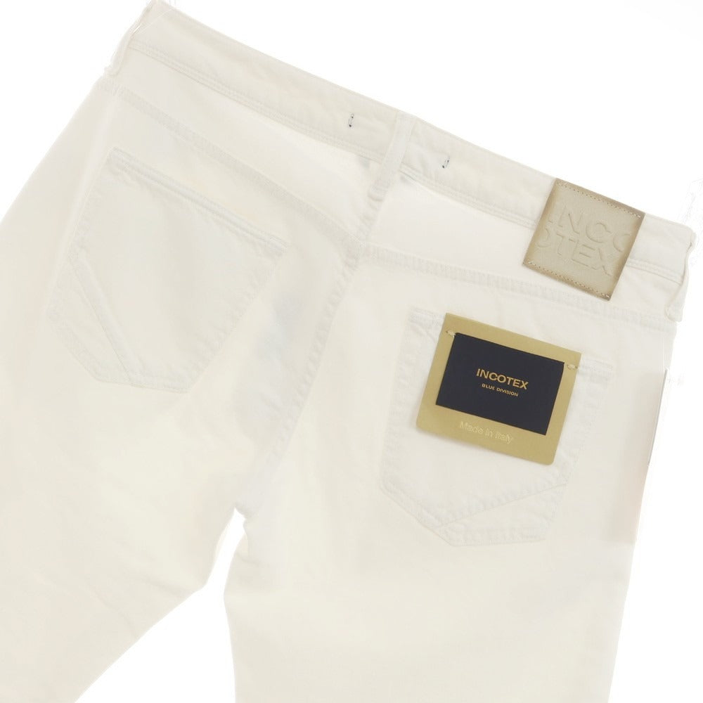 [New Outlet] INCOTEX BLUE DIVISION Slim Stretch Denim Pants Jeans White [33] [Condition Rank N-] [Men&