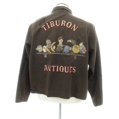 【中古】サミュエル ゼリグ SAMUEL ZELIG 2025年春夏 ANTIQUE ZIP JACKET コットン ワークジャケット ダークブラウンオリーブ【 XL 】【 状態ランクB 】【 メンズ 】