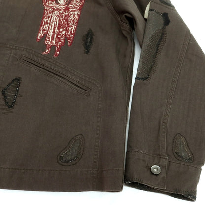 【中古】サミュエル ゼリグ SAMUEL ZELIG 2025年春夏 ANTIQUE ZIP JACKET コットン ワークジャケット ダークブラウンオリーブ【 XL 】【 状態ランクB 】【 メンズ 】