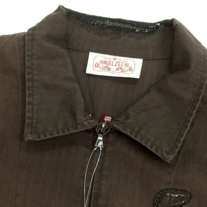 【中古】サミュエル ゼリグ SAMUEL ZELIG 2025年春夏 ANTIQUE ZIP JACKET コットン ワークジャケット ダークブラウンオリーブ【 XL 】【 状態ランクB 】【 メンズ 】