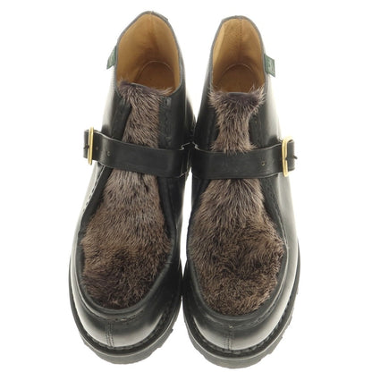 [Used] Paraboot International Gallery BEAMS special order MILLY BRIDE VISON mink fur monk strap boots black [41 1/2] [Condition rank A] [Men&