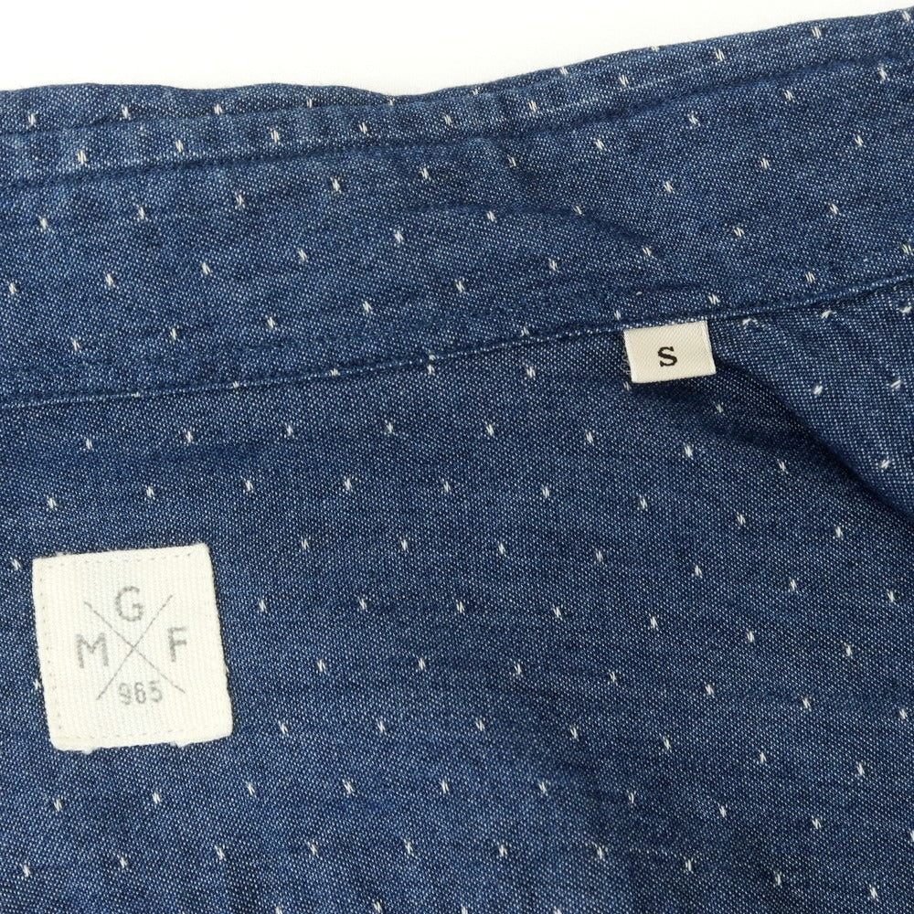 [Used] GMF965 MGF965 Cotton Wide Collar Casual Shirt Navy [S] [Condition Rank B] [Men&