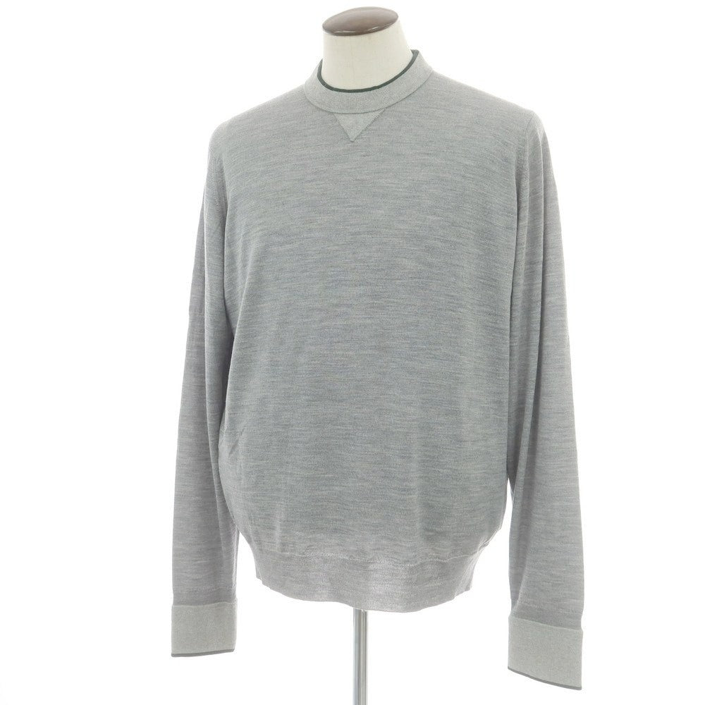 【中古】サカイ Sacai × JOHN SMEDLEY ハイゲージ ウール プルオーバーニット グレー【 4 】【 状態ランクB 】【 メンズ 】