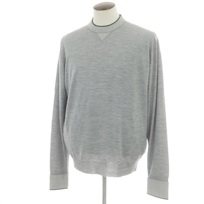 【中古】サカイ Sacai × JOHN SMEDLEY ハイゲージ ウール プルオーバーニット グレー【 4 】【 状態ランクB 】【 メンズ 】