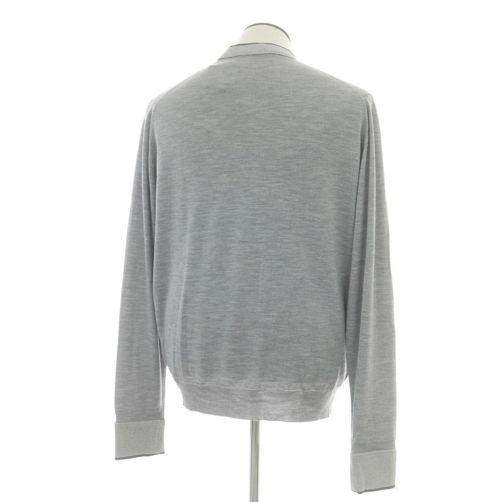 【中古】サカイ Sacai × JOHN SMEDLEY ハイゲージ ウール プルオーバーニット グレー【 4 】【 状態ランクB 】【 メンズ 】