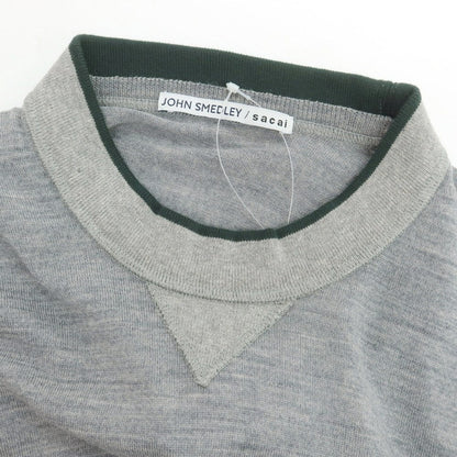 【中古】サカイ Sacai × JOHN SMEDLEY ハイゲージ ウール プルオーバーニット グレー【 4 】【 状態ランクB 】【 メンズ 】