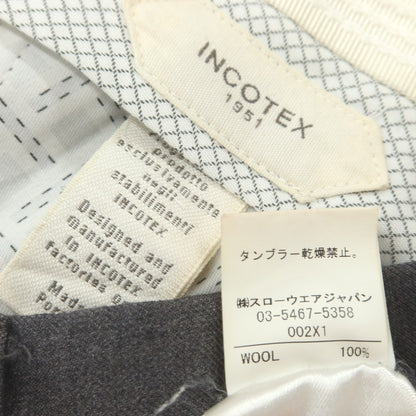 【中古】インコテックス INCOTEX SUPER100’S ウール ドレススラックスパンツ グレー【 44 】【 状態ランクD 】【 メンズ 】