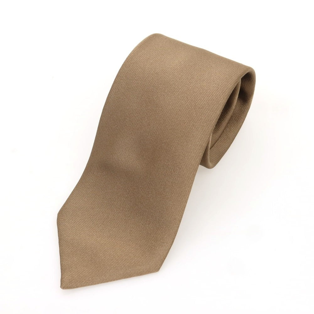 [Used] EREDI CHIARINI Silk Plain Tie Brown [Condition Rank B] [Men&