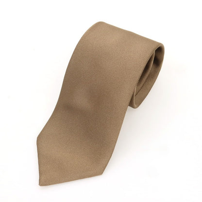 [Used] EREDI CHIARINI Silk Plain Tie Brown [Condition Rank B] [Men&