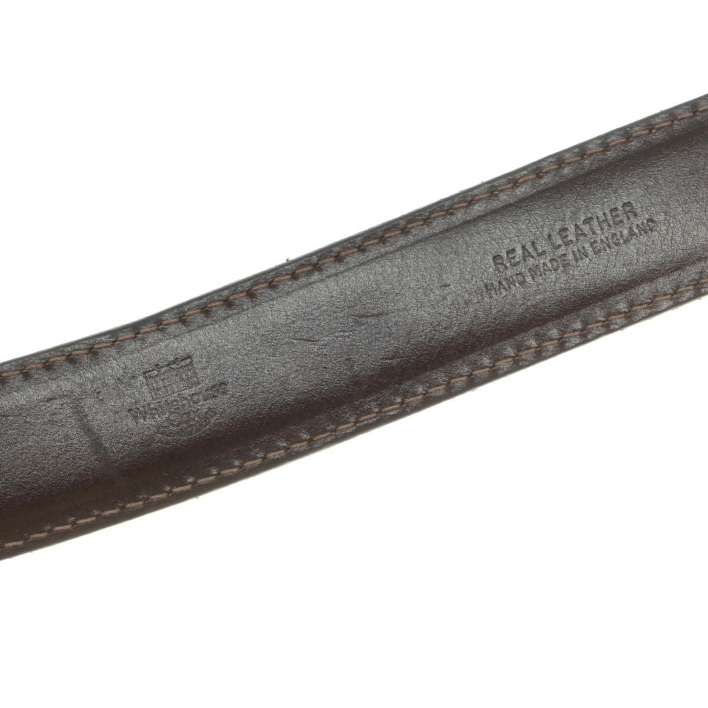 【中古】ホワイトハウスコックス Whitehouse Cox レザー ベルト ダークブラウン【 32/80 】【 状態ランクD 】【 メンズ 】