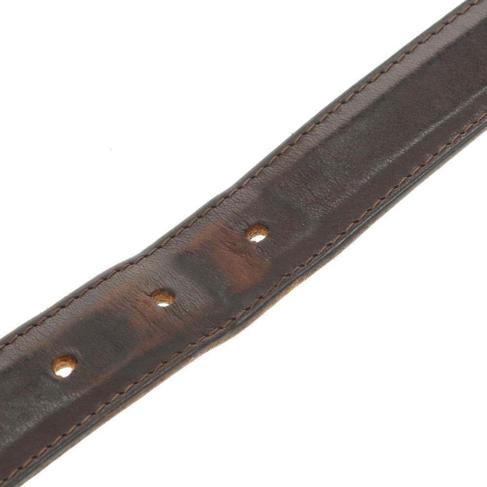 【中古】ホワイトハウスコックス Whitehouse Cox レザー ベルト ダークブラウン【 32/80 】【 状態ランクD 】【 メンズ 】