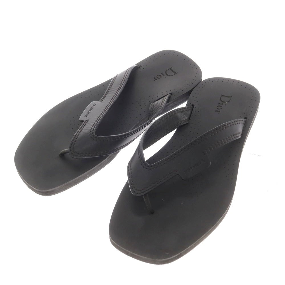 [Used] Dior Homme Leather Thong Sandals Black [40 1/2] [Condition Rank C] [Men&
