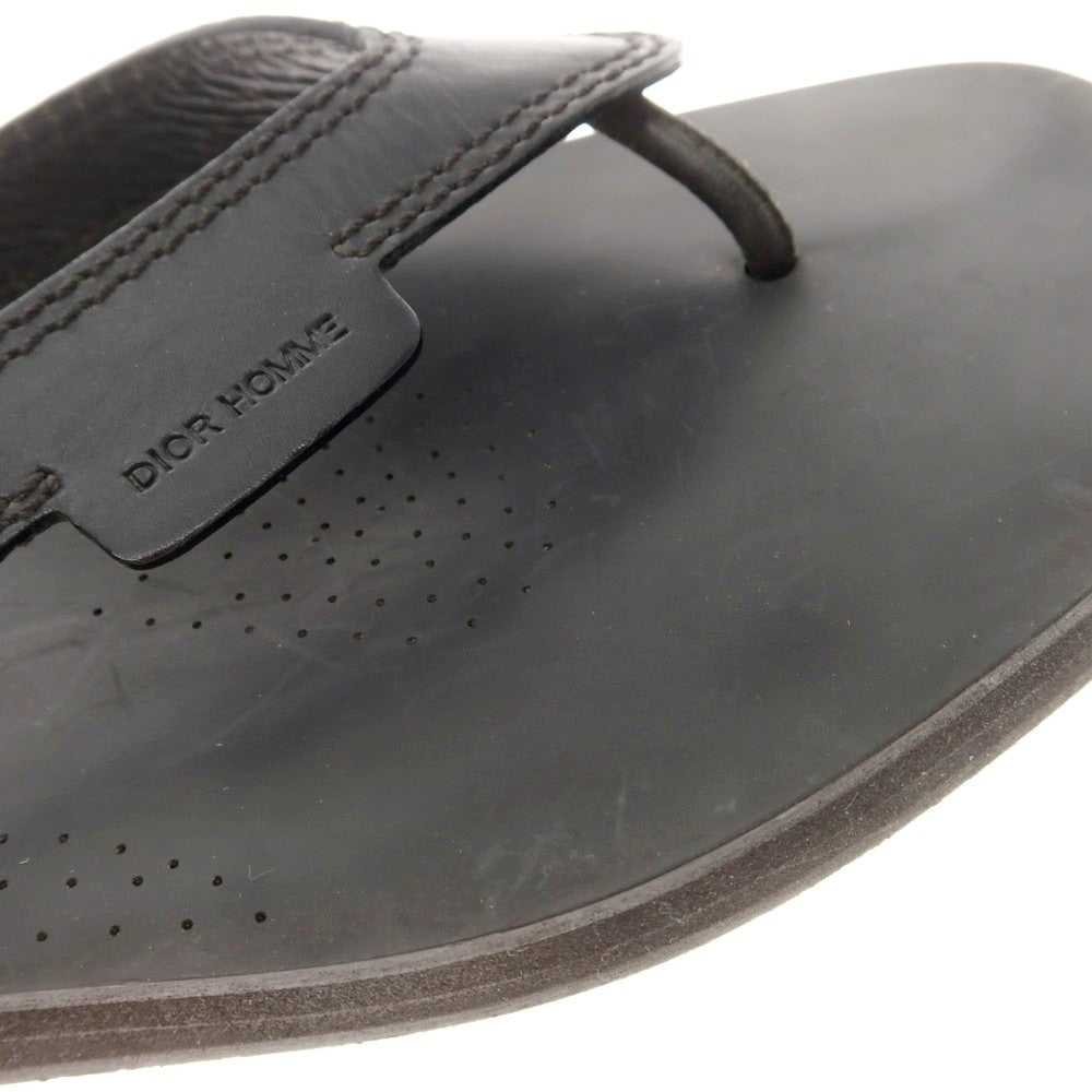 [Used] Dior Homme Leather Thong Sandals Black [40 1/2] [Condition Rank C] [Men&