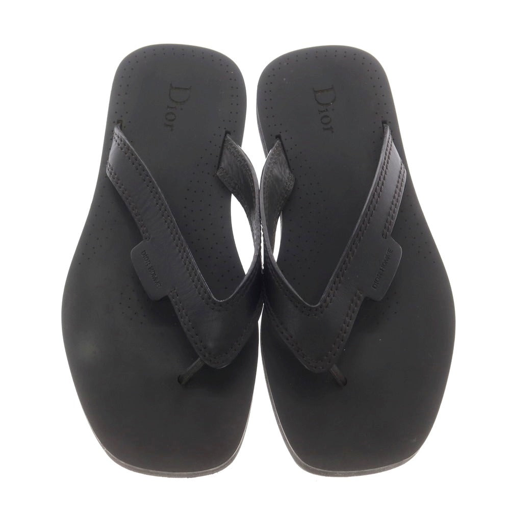 [Used] Dior Homme Leather Thong Sandals Black [40 1/2] [Condition Rank C] [Men&