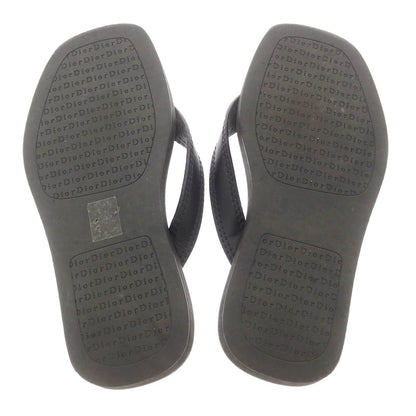 [Used] Dior Homme Leather Thong Sandals Black [40 1/2] [Condition Rank C] [Men&