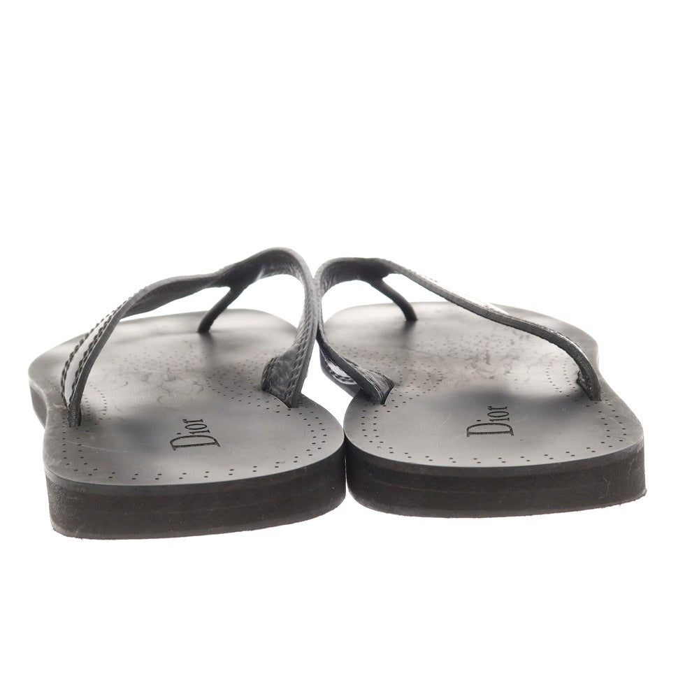 [Used] Dior Homme Leather Thong Sandals Black [40 1/2] [Condition Rank C] [Men&