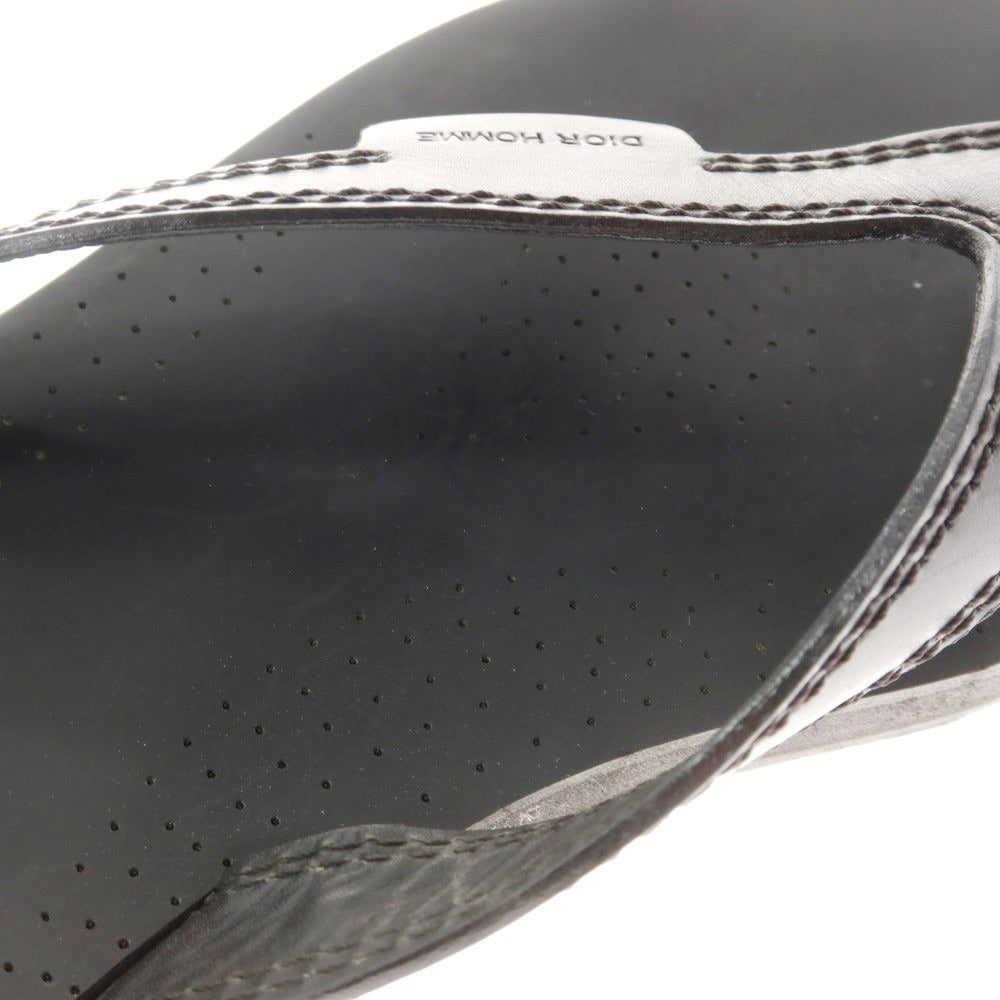 [Used] Dior Homme Leather Thong Sandals Black [40 1/2] [Condition Rank C] [Men&