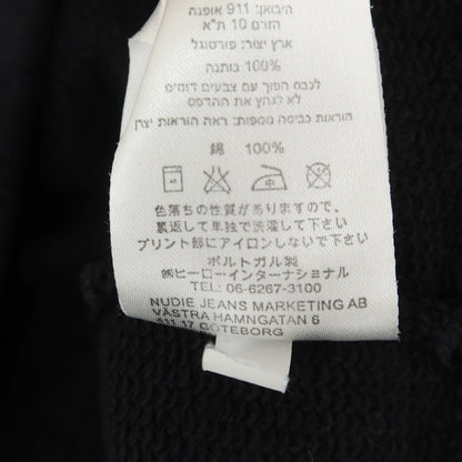 【中古】ヌーディージーンズ Nudie Jeans コットン レースアップ プルオーバー パーカー ブラック【 S 】【 状態ランクC 】【 メンズ 】